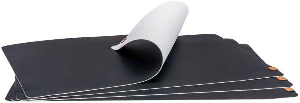 Levandeo® Platzset, 4er Set Platzset Tischsets 45x30cm Schwarz Creme Lederoptik