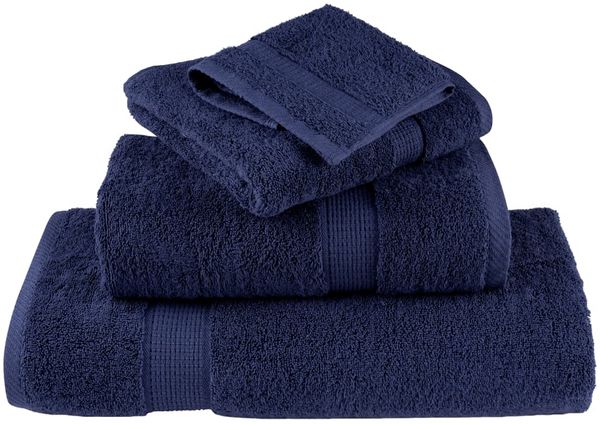 vidaXL Premium-Waschtücher SOLUND 2 Stk. Marineblau 30x30 cm 600 g/m² 137251 Bild 4