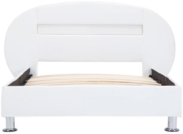 vidaXL Bettgestell mit LED Weiß Kunstleder 100x200 cm 285433 Bild 10