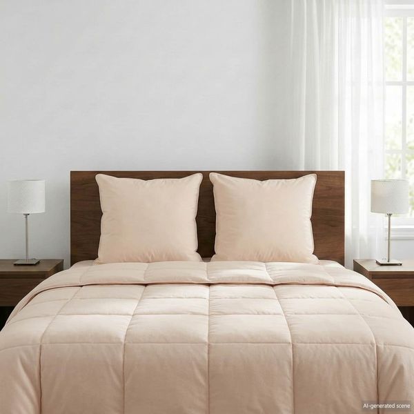 vidaXL Kopfkissen 2 pcs Beige 65 x 65 cm Kapokfaser 42042055