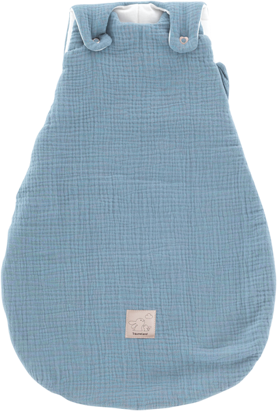 Außenschlafsack LIEBMICH Baumwollmusselin hellblau, Größe 50/56