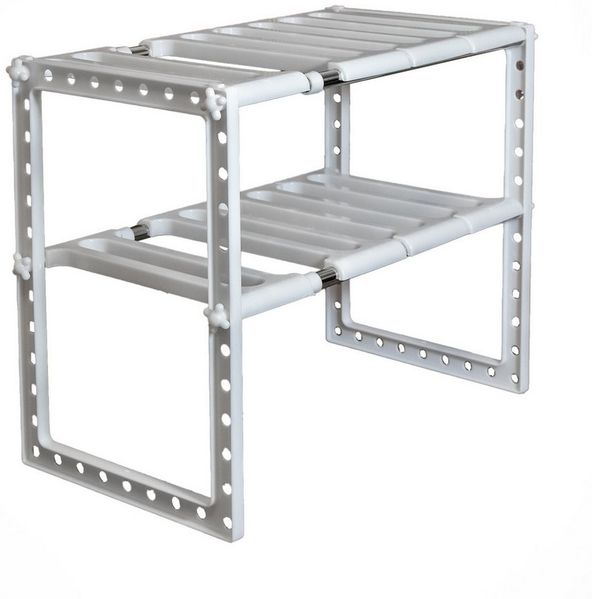 KVOTA Mehrzweckregal Verstellbares Küchenregal unter Spüle 50-70 cm 2-stufigesTeleskopregal