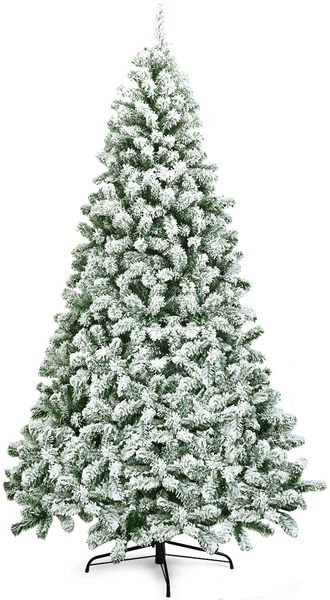 Design In Künstlicher Weihnachtsbaum mit Metallständer, schneebedeckt, 225 cm
