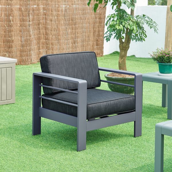 Outdoor-Sessel Avise Aluminium Dunkelgrau [casa. pro]