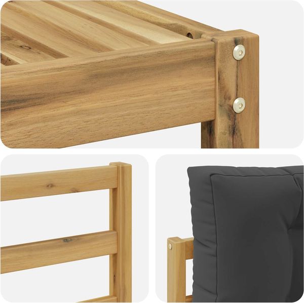 vidaXL Outdoor-Sofagarnitur 5 pcs Weiß und Anthrazit 79 x 79 x 37 cm 3386396 Bild 6