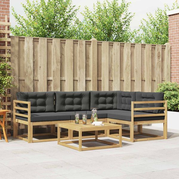 vidaXL Outdoor-Sofagarnitur 5 pcs Weiß und Anthrazit 79 x 79 x 37 cm 3386396