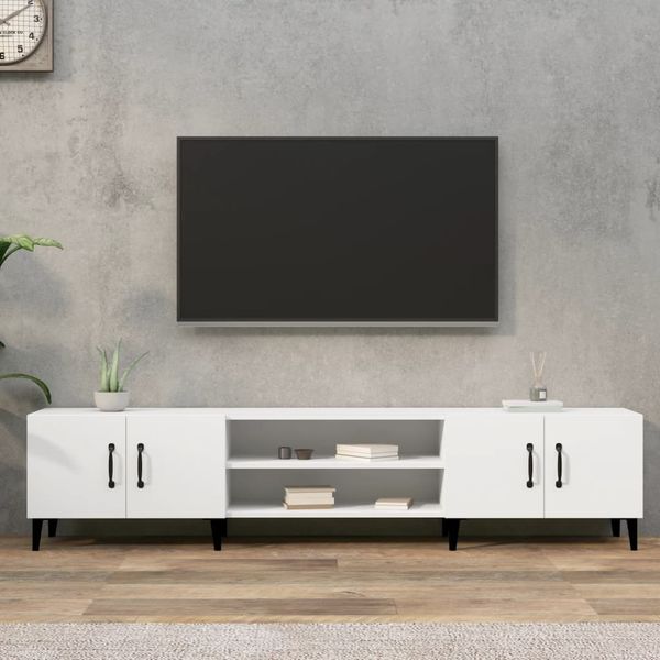 vidaXL TV-Schrank Weiß 180 x 31,5 x 40 cm Holzwerkstoff 816264