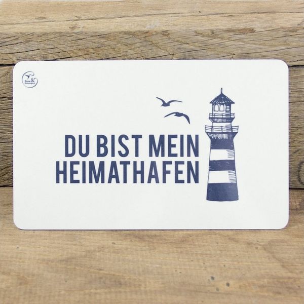 Bow & Hummingbird Frühstücksbrett Frühstücksbrettchen Heimathafen, Melamin-Schichtstoffplatte