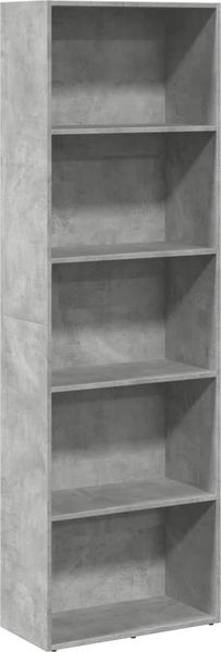 Bücherregal | Standregal Betongrau 60x30x189 cm Holzwerkstoff