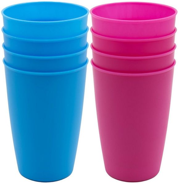TSB Werk Becher Set Campingbecher Trinkbecher Becher, 8-tlg, Picknickgeschirr, Reisebecher, Kunststoff, Set