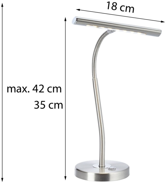 Schicke 4 Watt LED Tischleuchte in Nickel matt Bild 4