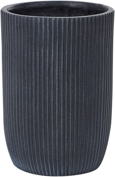 Blumentopf schwarz rund 25 x 25 x 38 cm EANTIO