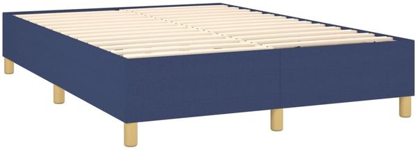 vidaXL Boxspringbett mit Matratze & LED Blau 140x200 cm Stoff 3135443 Bild 5