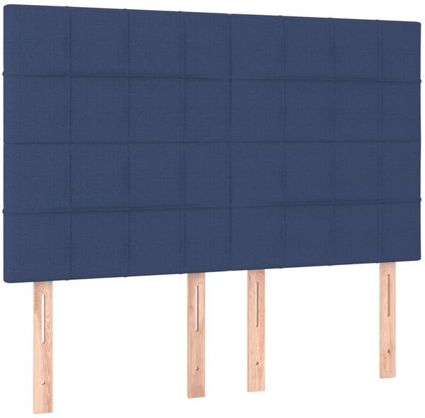 vidaXL Boxspringbett mit Matratze & LED Blau 140x200 cm Stoff 3135443 Bild 7