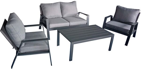 Alu / Kunststoffgewebe, anthrazit / beige