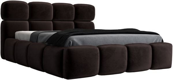 Polsterbett MONAKO 120x200 ohne Matratze mit Bettkasten und Lattenrost. Farbe: Espresso 6 Bild 4