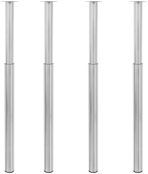 vidaXL Teleskopische Tischbeine 4 Stk. Edelstahl 710-1100 mm 3051487