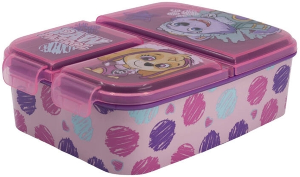 Lunchbox für Kinder mit 3 Fächern aus Kunststoff verschiedene Motive PawPatrol Girls