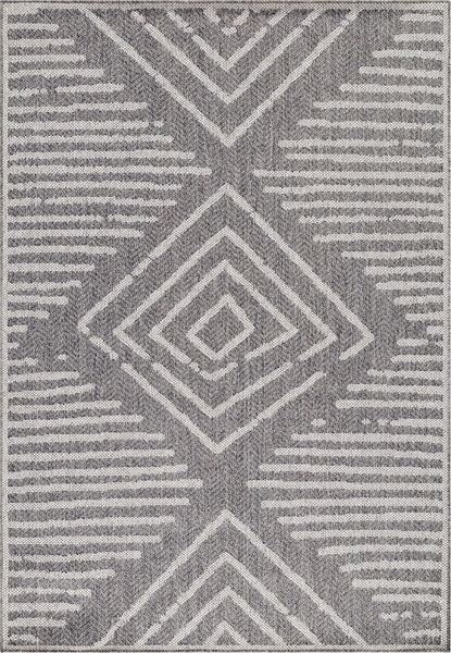 Outdoor Teppich Alessio Läufer - 80x250 cm - Grau