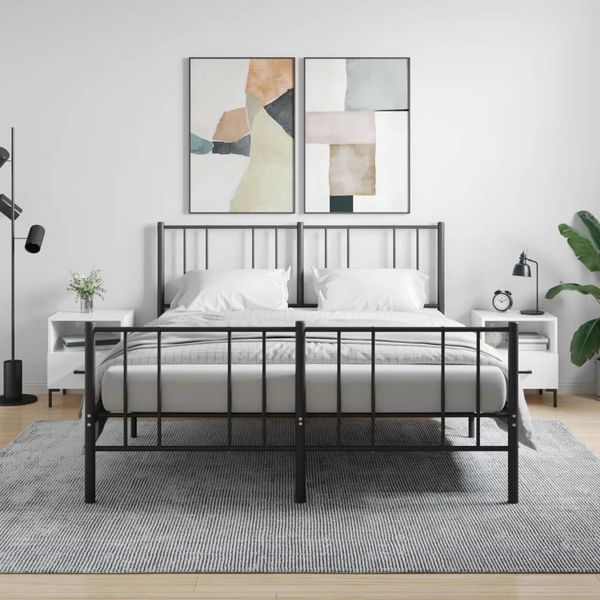 vidaXL Nachttische 2 Stk. Hochglanz-Weiß 40x35x47,5 cm Holzwerkstoff 827441