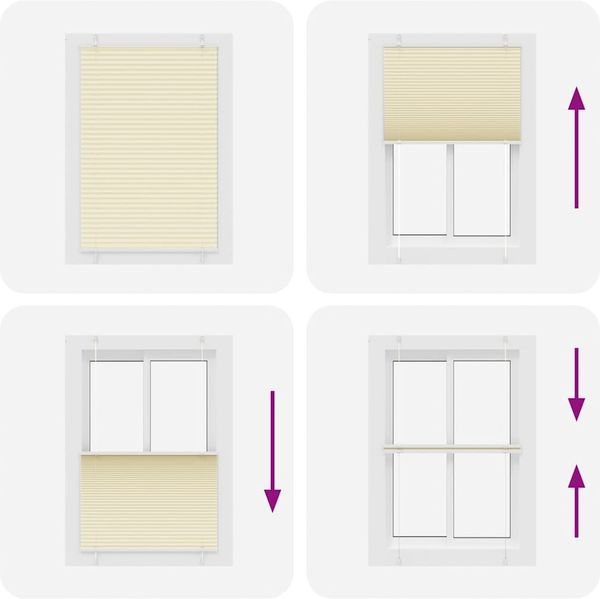 vidaXL Plissee Creme 100x150 cm Stoffbreite 99,4 cm Polyester 4015296 Bild 5