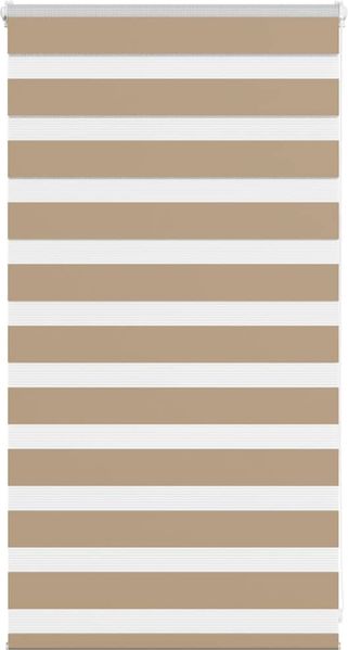 vidaXL Doppelrollo Sandbraun 85x100 cm Stoffbreite 80,9 cm Polyester 4014518