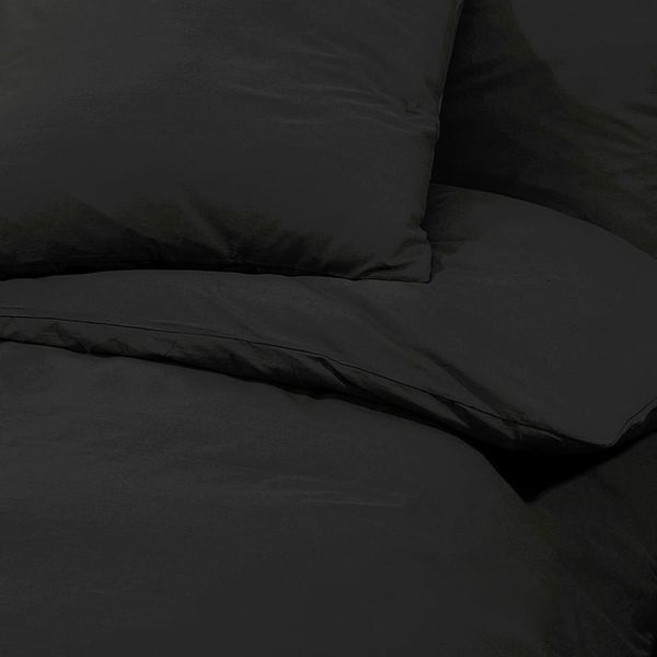 vidaXL Bettwäsche-Set Schwarz 140x200 cm Leichte Mikrofaser 135966 Bild 7