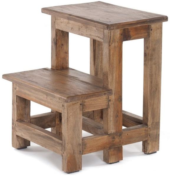 DESIGN DELIGHTS Hocker TRITTLEITER STEP, 46x37cm (HxB), Altholz, Tritthocker, Blumenleiter