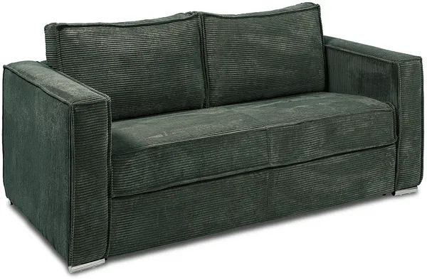 Vente-unique - LORETO Sofa SamtStoff Grün - B 223 cm95 cm x H 90 cm x L 215 cm Bild 5