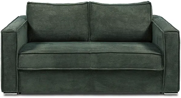 Vente-unique - LORETO Sofa SamtStoff Grün - B 223 cm95 cm x H 90 cm x L 215 cm Bild 4