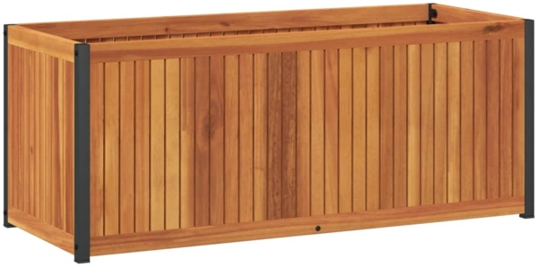 vidaXL Pflanzkübel 110x45x44 cm Massivholz Akazie und Stahl 367612