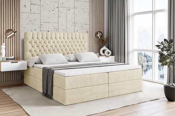 ALTDECOR Boxbett SERENE (Multipocket-Matratze H4, H3 Matratze Bonellfederung, Topper, Kopfteil)