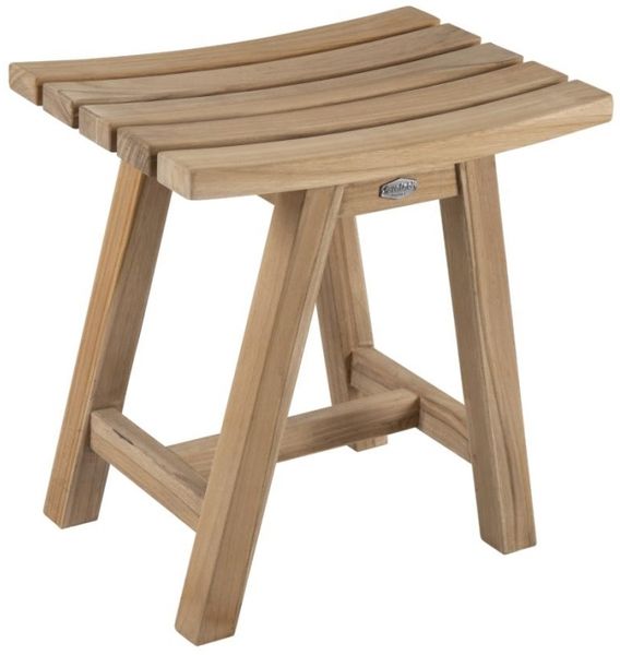 Gartenhocker Keros aus Teakholz, 46 x 32 x 35 cm