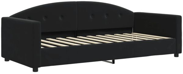 vidaXL Tagesbett Ausziehbar Schwarz 90x200 cm Samt 3197305 Bild 6