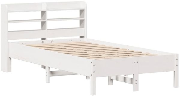 vidaXL Massivholzbett ohne Matratze Weiß 100x200 cm Kiefernholz 3306895 Bild 3