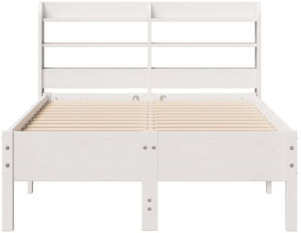 vidaXL Massivholzbett ohne Matratze Weiß 100x200 cm Kiefernholz 3306895 Bild 4