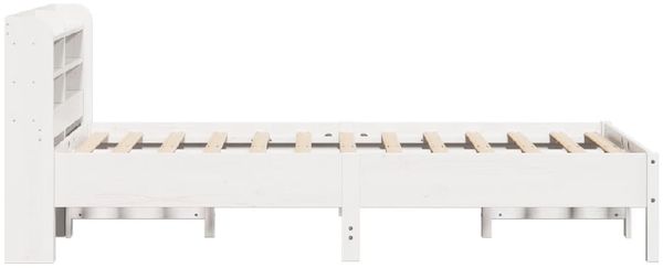 vidaXL Massivholzbett ohne Matratze Weiß 100x200 cm Kiefernholz 3306895 Bild 5
