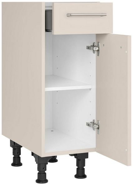 nobilia® Unterschrank "Laser", Ausrichtung wählbar, vormontiert, in den Breiten 30, 45 und 60 cm Breite, mit höhenverstellbaren Sockelfüßen, vormontiert