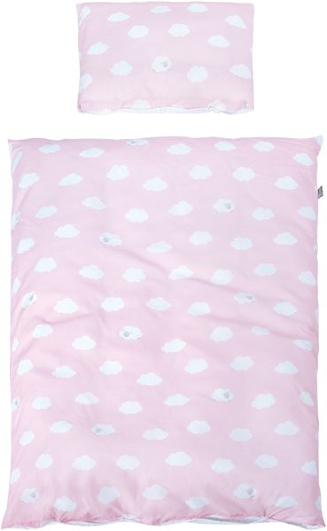 roba Bettwäsche 'Kleine Wolke rosa' 2-tlg - Kinderbettwäsche 100 x 135 - Baumwolle - Rosa