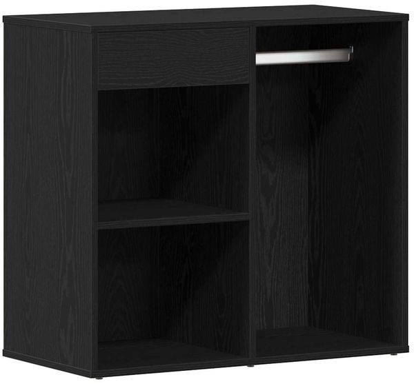 vidaXL LED Schminktisch Set Schwarz Eichen-Optik 140 x 40 x 140 cm 3333044 Bild 8