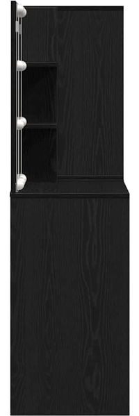 vidaXL LED Schminktisch Set Schwarz Eichen-Optik 140 x 40 x 140 cm 3333044 Bild 11