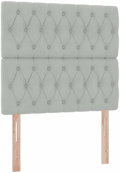 vidaXL Aufbewahrungsbett mit Matratze Hellgrau 100 x 200 cm Samt 3372069 Bild 9