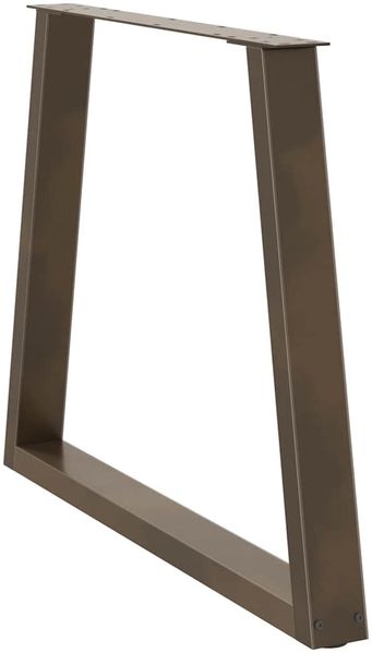vidaXL Esstischbeine V-Form 2 Stück Naturstahl 80x(72-73,3) cm Stahl 4012575 Bild 4