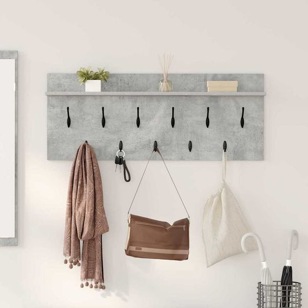 vidaXL Wandmontierter nachttisch mit Regal Beton Grau 100 x 40 x 12 cm 874446