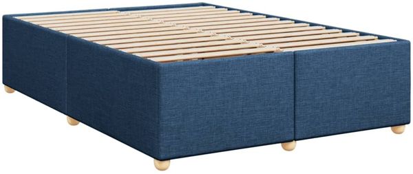 vidaXL Boxspringbett mit Matratze Blau 140x190 cm Stoff 3293574 Bild 10
