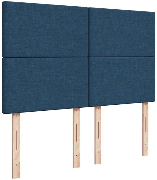 vidaXL Boxspringbett mit Matratze Blau 140x190 cm Stoff 3293574 Bild 9