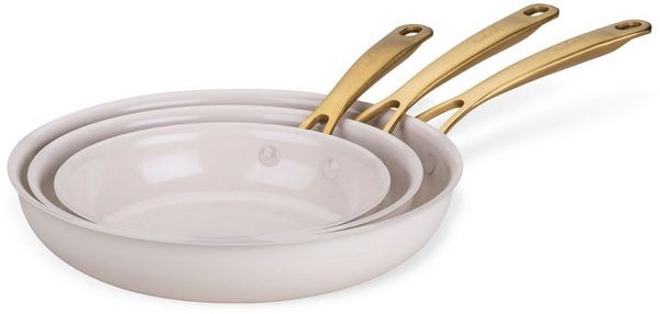 FACKELMANN Bratpfanne Set, Kochgeschirr, Aluminium-Pfannen, Keramikbeschichtung