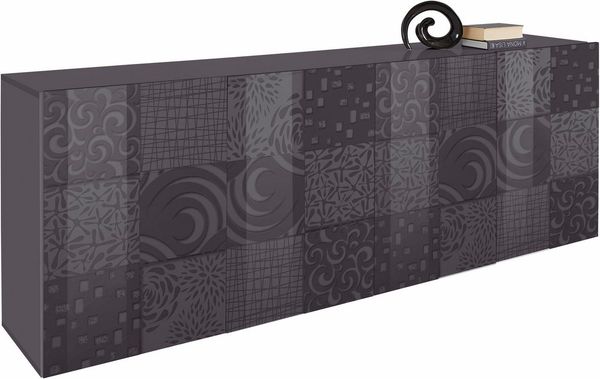 INOSIGN Sideboard Miro, Breite 241 cm mit dekorativem Siebdruck