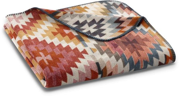 Biederlack Wohndecke Kuscheldecke 150x200 NomadLight Rauten Zickzack bunt 783042