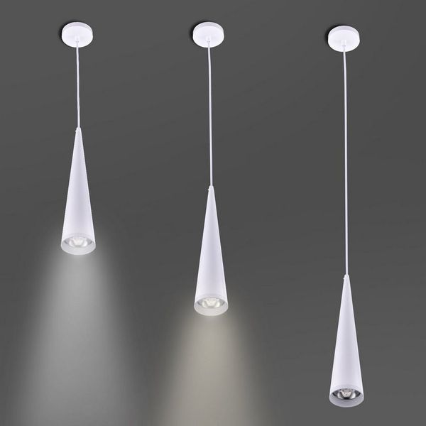 Rosnek LED Pendelleuchte Mini, Modern, 7W, Höhenverstellbar, für Küche Esszimmer Bar Deko, Warmes Licht: 3000K, Weißes Licht: 6000K
